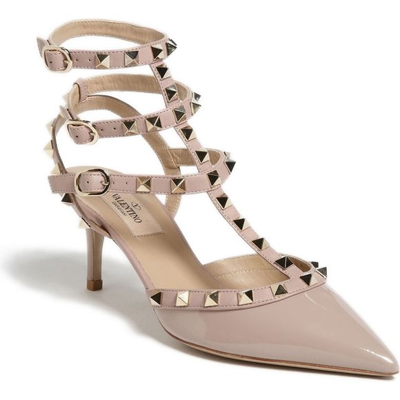 Valentino Shoes - VALENTINO Rockstud Strappy Pointed Toe Pum…